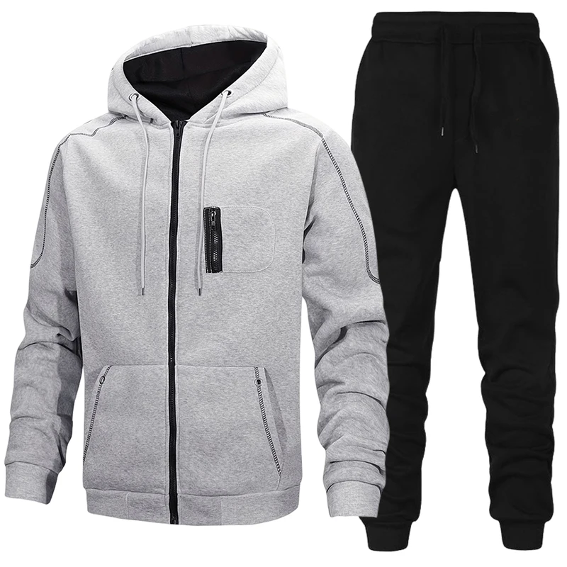 Outdoor Sport Winter Jacket - بدلة رياضية رجالية عصرية، هودي كاجوال،