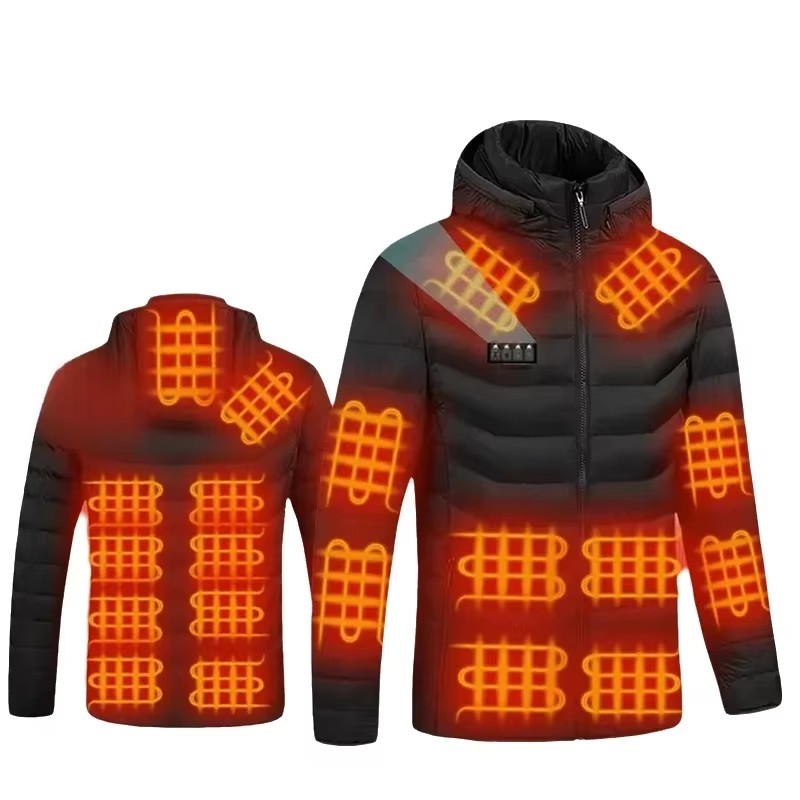 Outdoor Sport Winter Jacket - سترة رجالية مدفأة بمنفذ USB للشتاء،