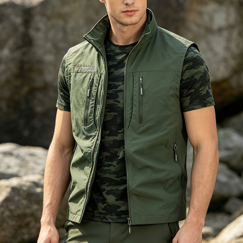 Outdoor Sport Winter Jacket - سترة رجالية بدون أكمام، سترة رياضية